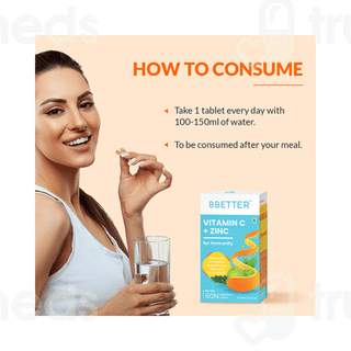 Bbetter Vitamin C + Zinc Vegetarian Tablet 60