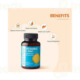 Bbetter Vitamin C + Zinc Vegetarian Tablet 60