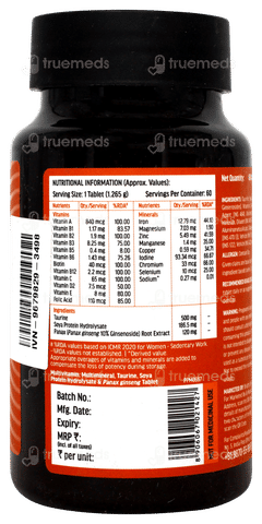 Hk Vitals Multivitamin With Zinc & Vitamin C Tablet 60