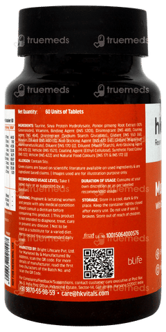 Hk Vitals Multivitamin With Zinc & Vitamin C Tablet 60