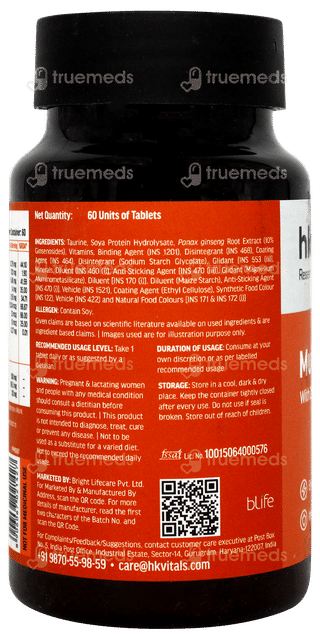 Hk Vitals Multivitamin With Zinc & Vitamin C Tablet 60