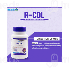 Healthvit R Col Activated Charcoal 500mg Tablet 60