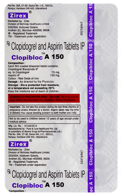 Clopibloc A 150 Tablet 15 Clopibloc A 150 Tablet 15
