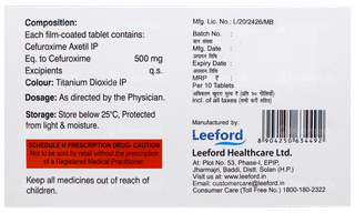Cefaprime 500 Tablet 10
