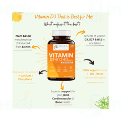 Osoaa Vitamin D3+b12+k2 Tablet 120