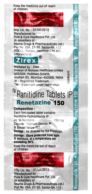 Renetazine 150 Tablet 10