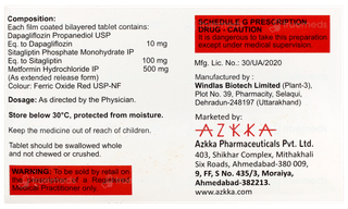 Azsita Trio 10mg/500mg/100mg Tablet 10