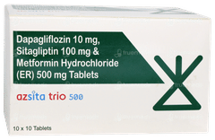 Azsita Trio 10mg/500mg/100mg Tablet 10