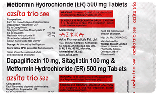 Azsita Trio 10mg/500mg/100mg Tablet 10