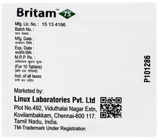Britam 75 Tablet 10