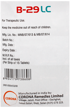 B 29 Lc Tablet 15