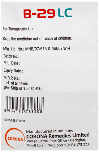 B 29 Lc Tablet 15