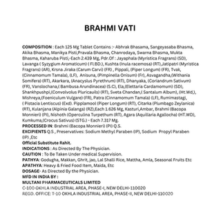 Multani Brahmi Vati With Gold 30