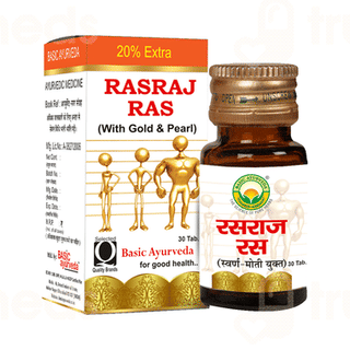 Basic Ayurveda Rasraj Ras With Gold & Pearl Tablet 30