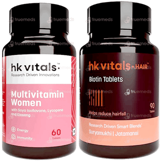 Healthkart Hk Vitals Biotin Tablet 60 And Multivitamin Women Tablet 90 Combopack 1