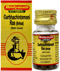 Baidyanath Garbhachintamani Ras (brihat) With Gold Tablet 10 Baidyanath Garbhachintamani Ras (brihat) With Gold Tablet 10