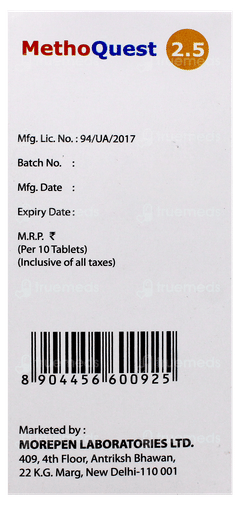 Methoquest 2.5 Tablet 10 Methoquest 2.5 Tablet 10