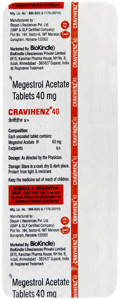 Cravihenz 40 Tablet 10 Cravihenz 40 Tablet 10