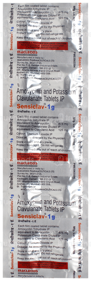 Sensiclav 1G Tablet 10