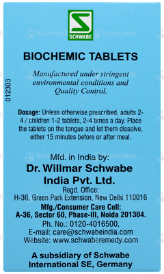 Dr Willmar Schwabe Calcarea Fluorica 12x Biochemic Tablet 25gm