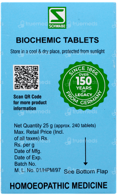 Dr Willmar Schwabe Calcarea Fluorica 12x Biochemic Tablet 25gm