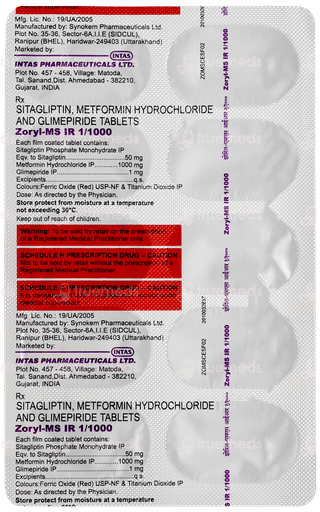 Zoryl Ms Ir 1/1000 Tablet 10