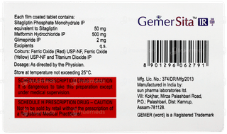 Gemer Sita Ir 50/500/2 Tablet 10