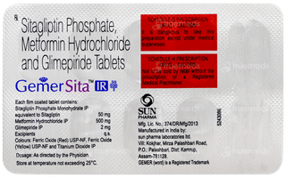 Gemer Sita Ir 50/500/2 Tablet 10