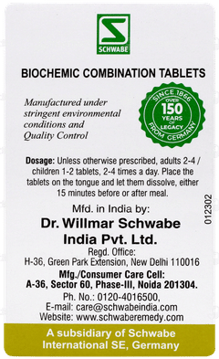 Dr Willmar Schwabe Bio Combination Bc 20 Tablet 25gm