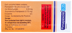 Pimapexole 0.25 Tablet 10 Pimapexole 0.25 Tablet 10