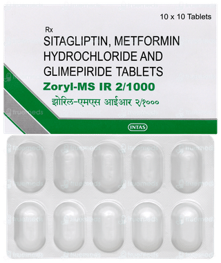 Zoryl Ms Ir 2/1000 Tablet 10