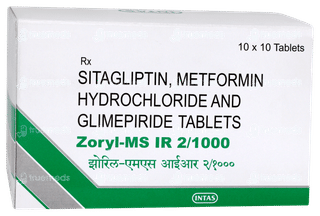 Zoryl Ms Ir 2/1000 Tablet 10