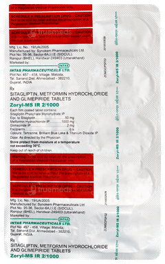 Zoryl Ms Ir 2/1000 Tablet 10 Zoryl Ms Ir 2/1000 Tablet 10