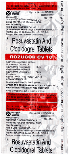 Rozucor Cv 10 Tablet 10 Rozucor Cv 10 Tablet 10