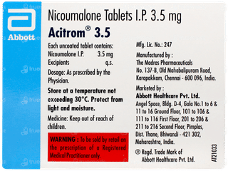 Acitrom 3.5 Tablet 30