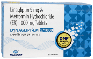 Dynaglipt Lm 5/1000 Tablet 10