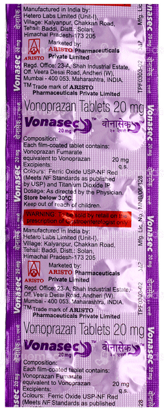 Vonasec 20mg Tablet 10