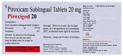 Piroxigod 20 Sublingual Tablet 10