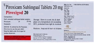 Piroxigod 20 Sublingual Tablet 10