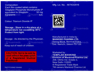Sitabless 50 Tablet 15