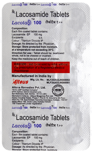 Lacotab 100 Tablet 15