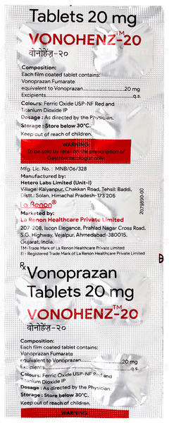 Vonohenz 20mg Tablet 10
