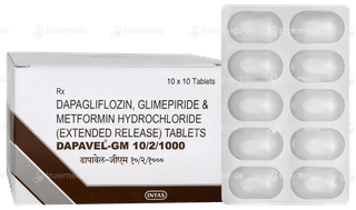 Dapavel GM 10/2/1000mg Tablet 10