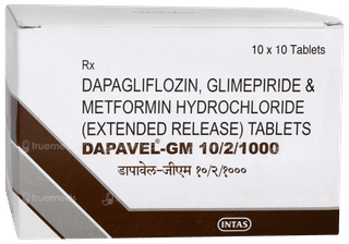 Dapavel GM 10/2/1000mg Tablet 10
