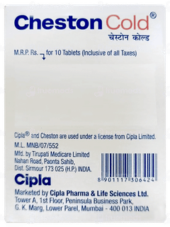 Cheston Cold New Formula Tablet 10 Cheston Cold New Formula Tablet 10