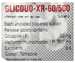 Glicduo Xr 60/500 Tablet 10