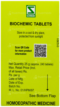 Dr Willmar Schwabe Calcarea Sulphurica 6x Biochemic Tablet 25gm