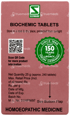 Dr Willmar Schwabe Natrum Sulphuricum 6x Biochemic Tablet 25gm