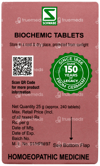 Dr Willmar Schwabe Natrum Sulphuricum 6x Biochemic Tablet 25gm