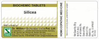 Dr Willmar Schwabe Silicea 6x Biochemic Tablet 25gm